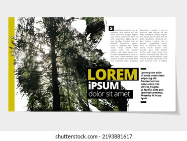Elegant layout for business eco presentation, vector illustartion