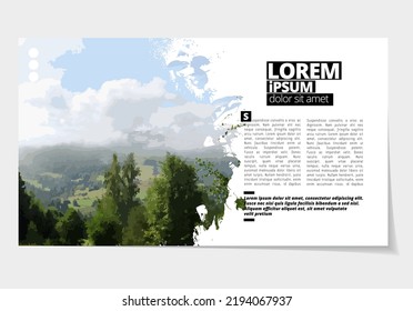 Elegant layout for business eco presentation, vector illustartion