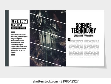 Elegant layout for business presentation with technology and science background, vector illustartion