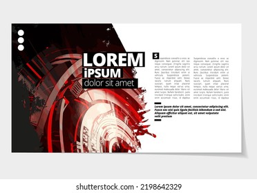 Elegant layout for business presentation with technology and science background, vector illustartion