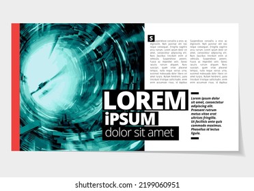 Elegantes Layout für Geschäftspräsentation mit wissenschaftlichem Hintergrund, Vektorgrafik