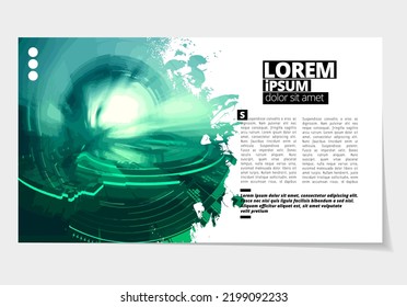 Elegant layout for business presentation with technology and science background, vector illustartion
