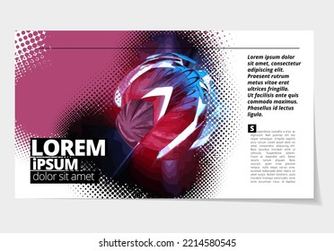 Elegant layout for business presentation with technology and science background, vector illustartion