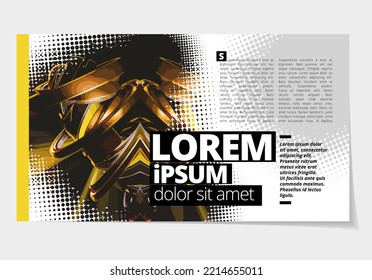 Elegant layout for business presentation with technology and science background, vector illustartion