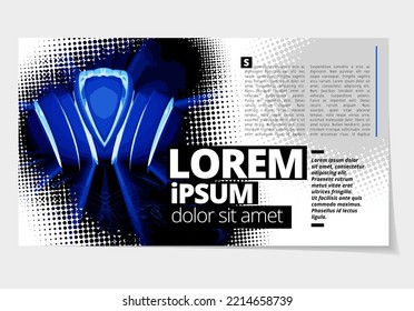 Elegantes Layout für Geschäftspräsentation mit wissenschaftlichem Hintergrund, Vektorgrafik