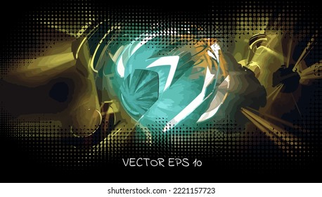 Elegant layout for business presentation with technology and science background, vector illustartion