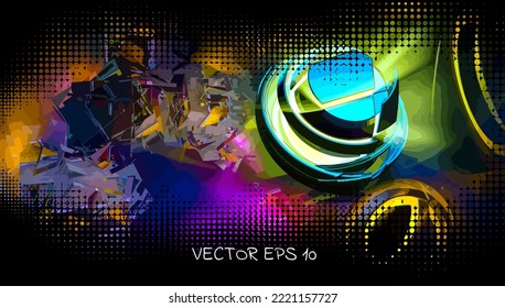 Elegant layout for business presentation with technology and science background, vector illustartion