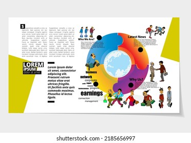 Elegant layout for business presentation, vector illustartion