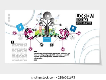 Elegant layout for business presentation, vector illustartion