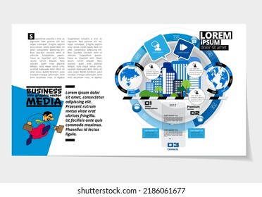 Elegant layout for business presentation, vector illustartion