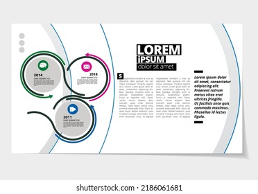Elegant layout for business presentation, vector illustartion