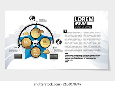 Elegant layout for business presentation, vector illustartion