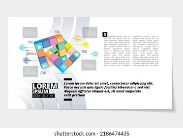 Diseño elegante para presentación de negocios, iluminación vectorial