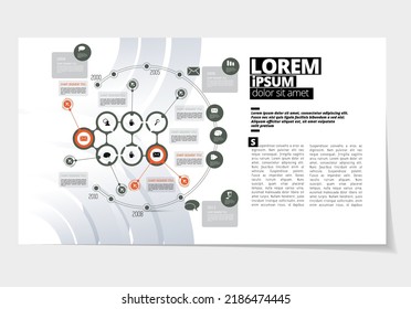 Elegant layout for business presentation, vector illustartion