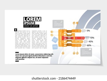 Elegantes Layout für Geschäftspräsentation, Vektorgrafik