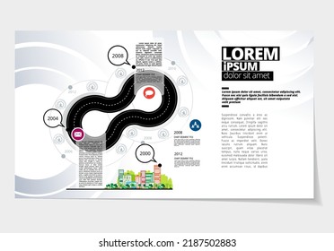 Elegant layout for business presentation, vector illustartion