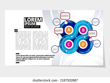 Elegant layout for business presentation, vector illustartion