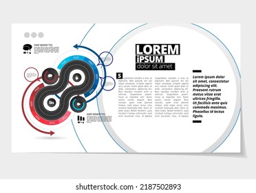 Elegant layout for business presentation, vector illustartion