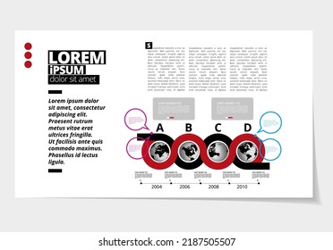 Elegant layout for business presentation, vector illustartion
