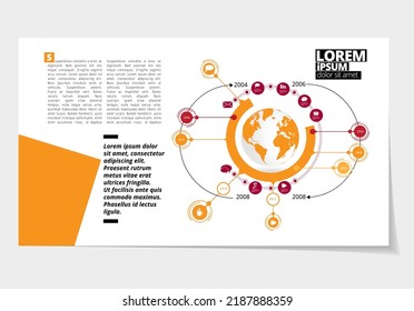 Elegant layout for business presentation, vector illustartion