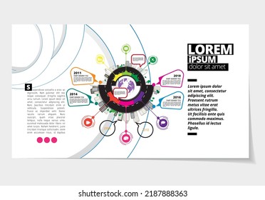 Elegant layout for business presentation, vector illustartion