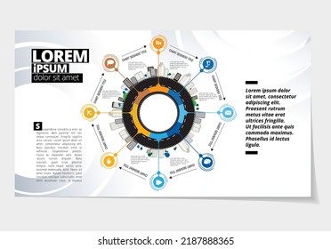 Elegant layout for business presentation, vector illustartion