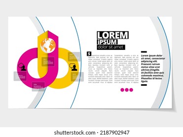Elegant layout for business presentation, vector illustartion