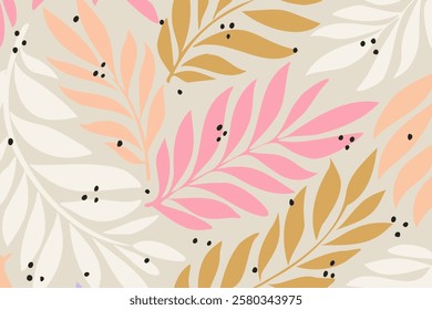 Elegant leaf  background background, trendy design backdrop 
