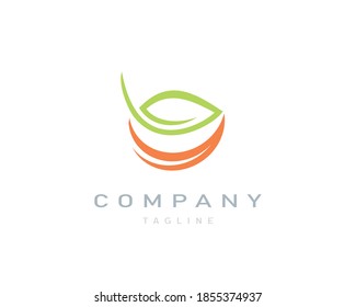 elegant leaf logo design for nature activity