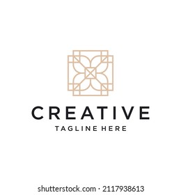 Elegant leaf logo design template	