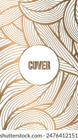 Elegant leaf pattern Background cover design