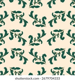 Elegante design padrão folha com textura natural, perfeito para tecido, papel de parede e decoração de fundo.