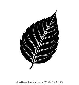 Elegant leaf silhouette vector for minimalist decor and botanical art. Perfect for digital design.