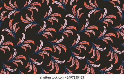 Elegant Leaves in decorative format background 