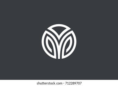 Elegant Leaves Luxury Circle abstract Logo design vector template Linear style.
Fashion Jewelry Corporate Business Logotype concept icon.