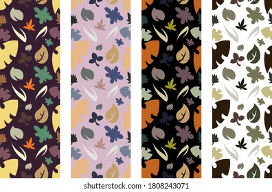 Elegant Leaves Seamless Pattern Background