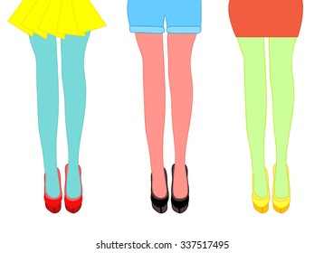 Elegant legs set. Vector illustration