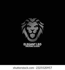elegant leo logo design gradient color