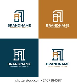 Logotipo de monograma AA de carta elegante, adecuado para negocios con iniciales AA