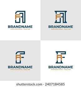 Logotipo de monograma elegante de letras AF y FA, adecuado para negocios con iniciales AF o FA