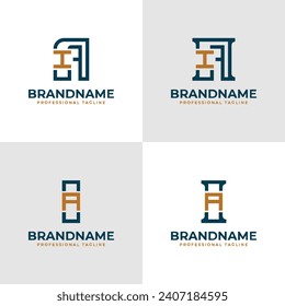 Elegant Letter AI and IA Monogram Logo, suitable for business with AI or IA initials