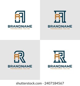 Elegant Letter AR and RA Monogram Logo, suitable for business with AR or RA initials
