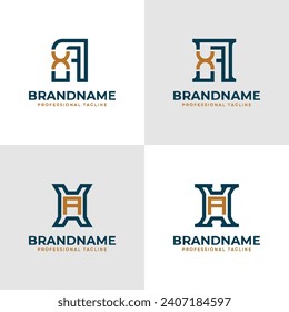 Elegant Letter AX and XA Monogram Logo, suitable for business with AX or XA initials
