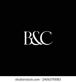 Logo de letra elegante B y C