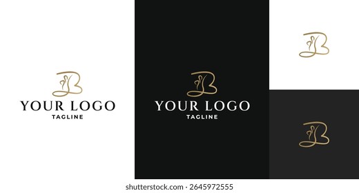 Elegant Letter B Figure Logo Design