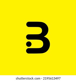 
plantilla elegante del logotipo de letra B. B en un fondo amarillo. letra inicial B. adecuado para logotipos de empresas, empresas, etc.