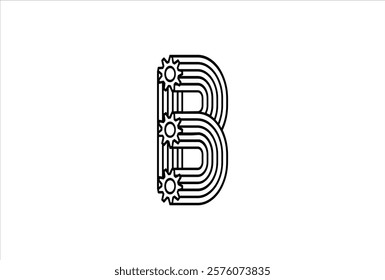 Elegant Letter B logo Vector Template. Initial Letter B Logo Design. Creative And Modern Gear B logo.