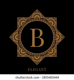 Elegant Letter B Mandala Logo Template Stock Vector (Royalty Free ...