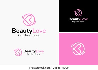 Elegant letter B in minimalist line logo. Initial B for beauty salon business design template