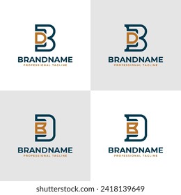 Elegant Letter BD and DB Monogram Logo, suitable for business with BD or DB initials
